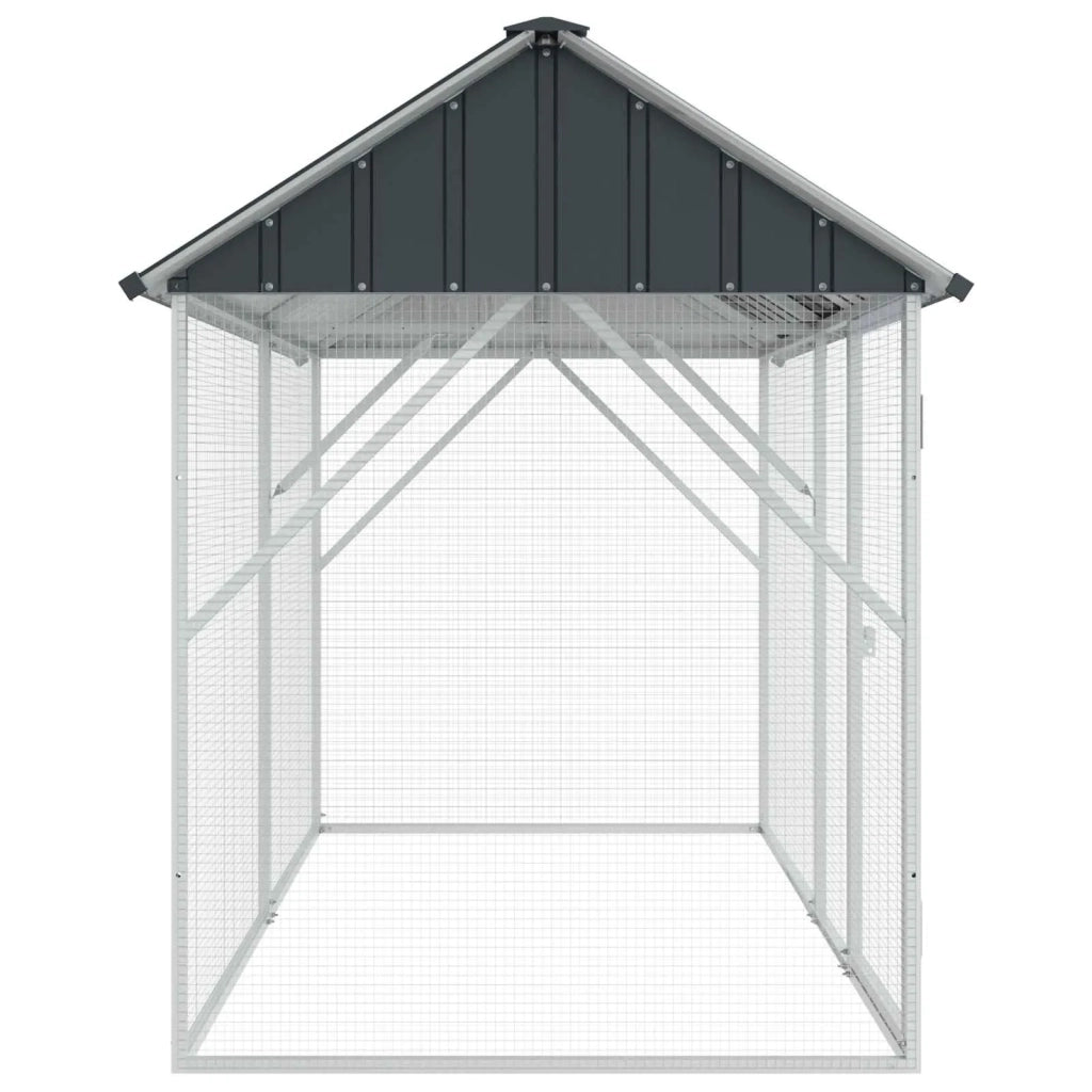 Gabbia per uccelli Antracite 227 x 112 x 141 cm Acciaio zincato CFW9520584