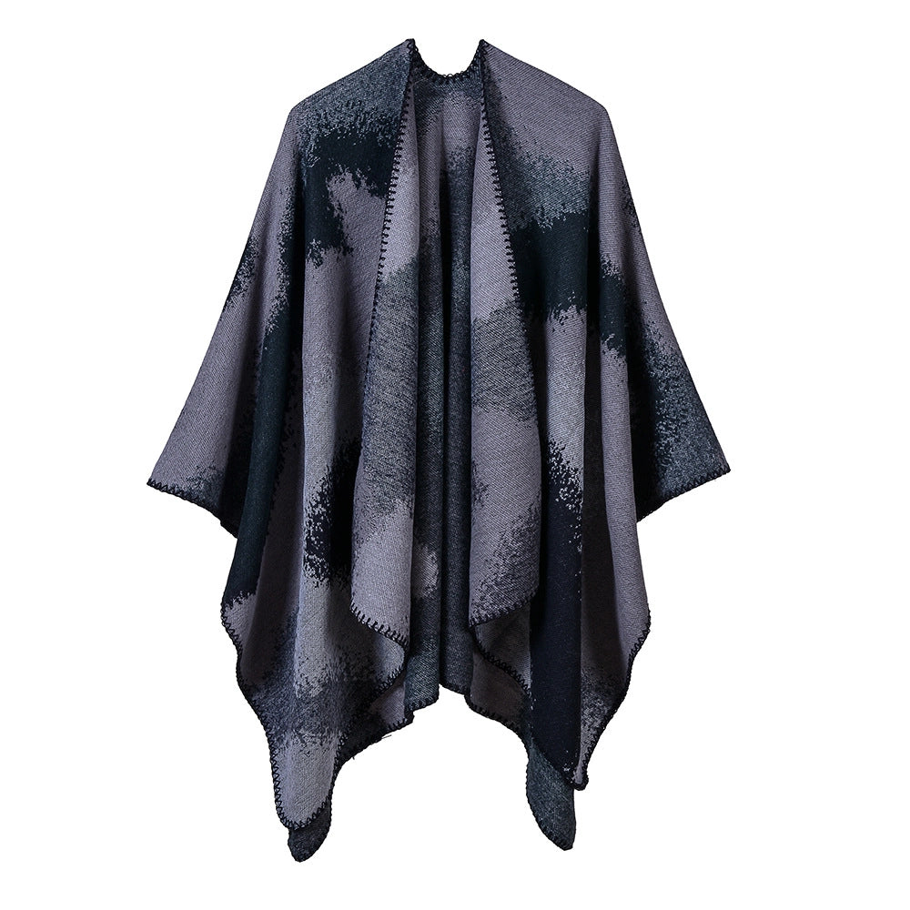 Sciarpa double face, in classico cashmere, mantella/scialle versatile e semplice