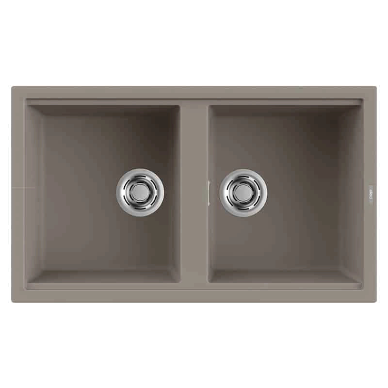 Lavello Elleci Incasso 2 vasche 86x51 Best 450 Keratek Plus Grigio Dove Grey LKB45093