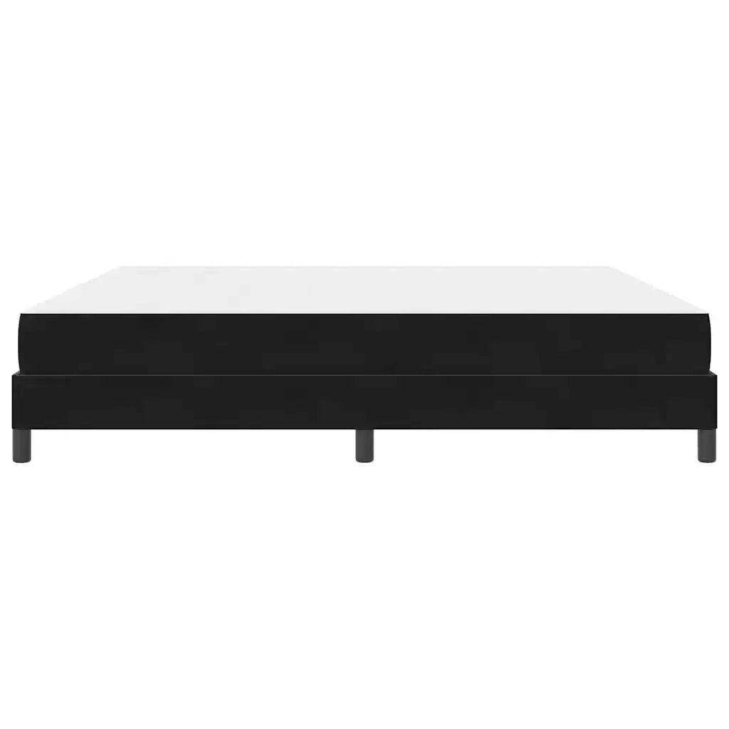 vidaXL Letto box spring con materasso Nero 200 x 200 cm Velluto