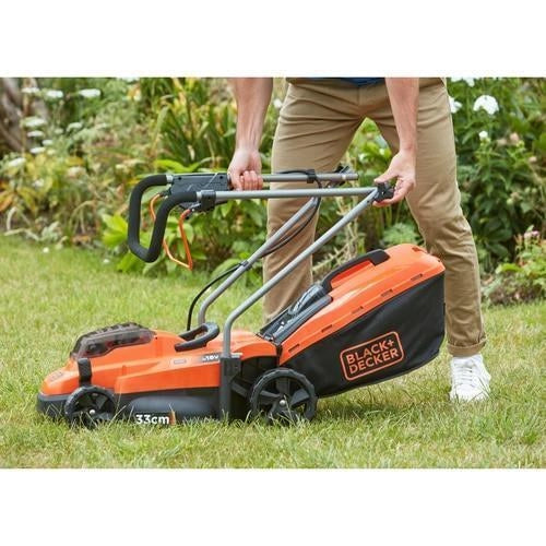 Black & Decker BCMW3318L2 tagliaerba Tagliaerba a spinta Batteria Nero, Arancione