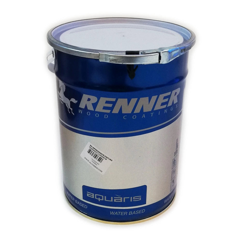 Renner aquaris yo-30m318 5kg impregnante e finitura alta protezione per esterno, colori disponibili  bianco