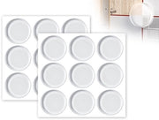 Halteri a distanza 18 pezzi - Pads siliconici autoadesivi - Piattaforma vetrata antiscivolo - Dampenedori shock - Buffer di sicurezza - 20 mm Circolari - Protezioni per mobili