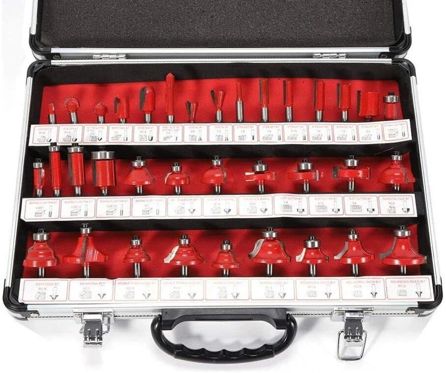 SET 35 PZ FRESE LEGNO FRESE PER SCANALARE GAMBO 6 mm FRESATRICE PANTOGRAFO