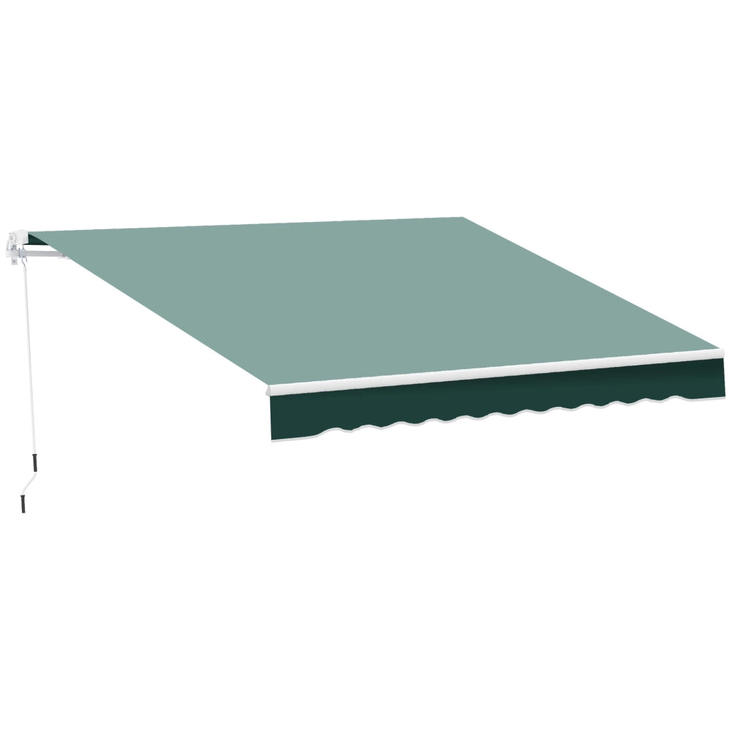 Tenda da Sole a Bracci 2.5x2m ¨C zephmum ¨C Verde Alluminio Poliestere