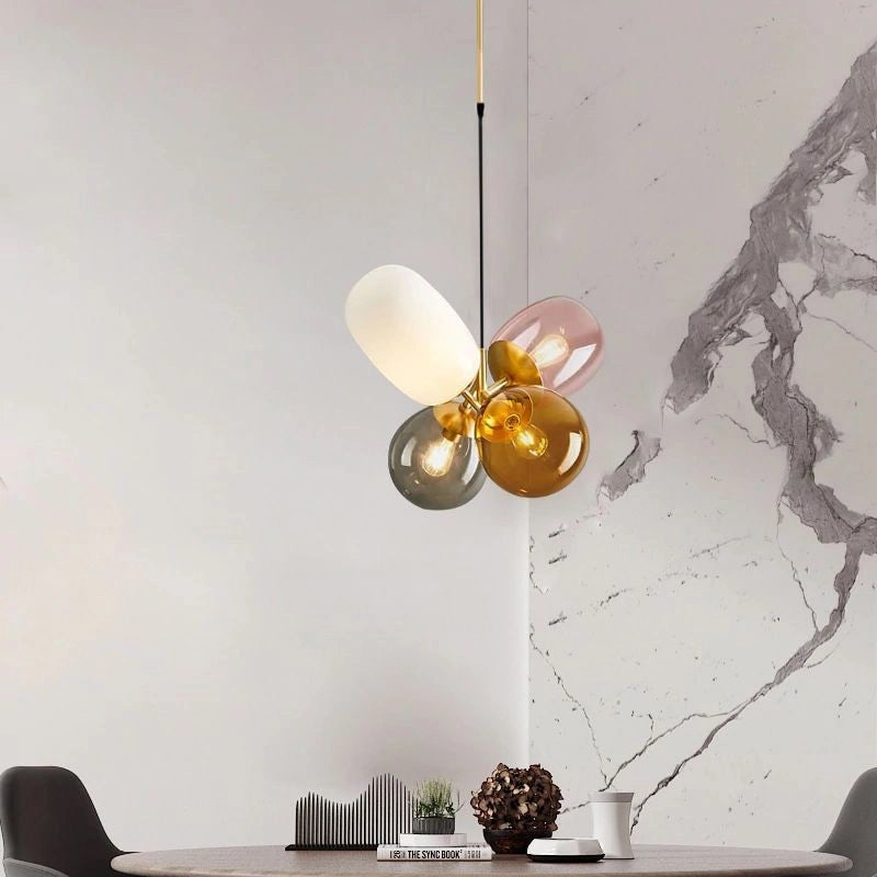 Lampada Da Soffitto Pensile Di Vetro Multicolor APP436-4C