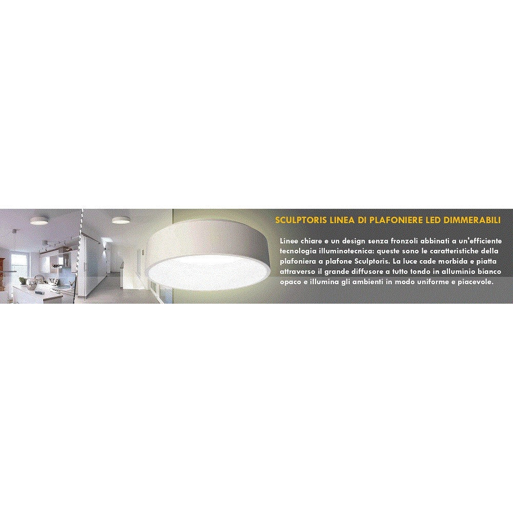 Trade Shop - Plafoniera Tonda Lampada Soffitto Parete Led 42w Cct 3000k 4000k Luce 60cm 230v -
