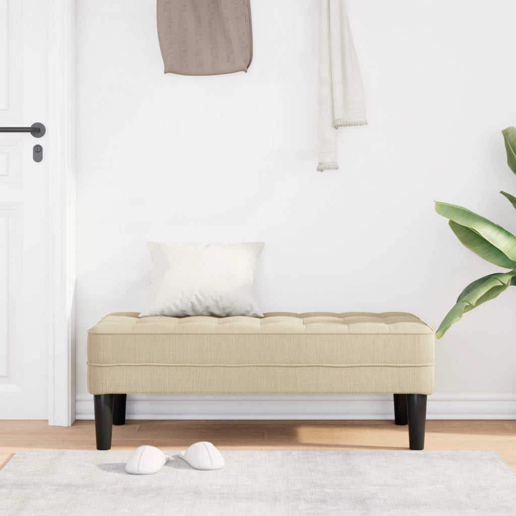 panchina  crema 113x57x39 cm tessuto