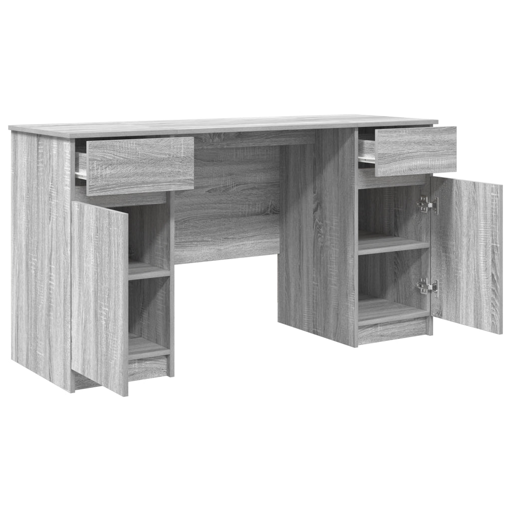 Scrivania  Grigio Sonoma 140x49x76 cm Legno ingegnerizzato