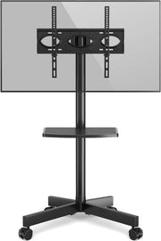 TV Standaard Verstilbare con Ruote per Schermi TV e Stand per TV Mobili per Esperienza di Visione Optima - Stand per TV Professionale con Ruote per Schermi da 27 a 60 Pollici