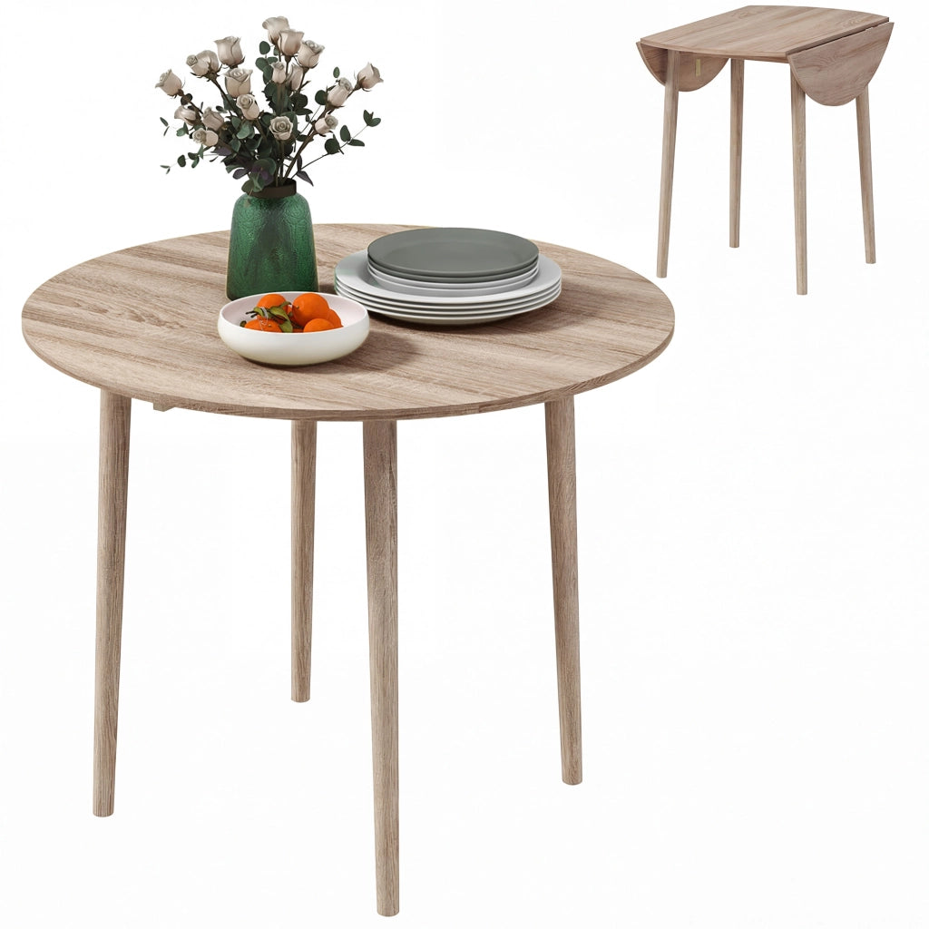 Tavolo Pieghevole Moderno ¨C Zephmum ¨C Legno Truciolato ?89x73.5 cm