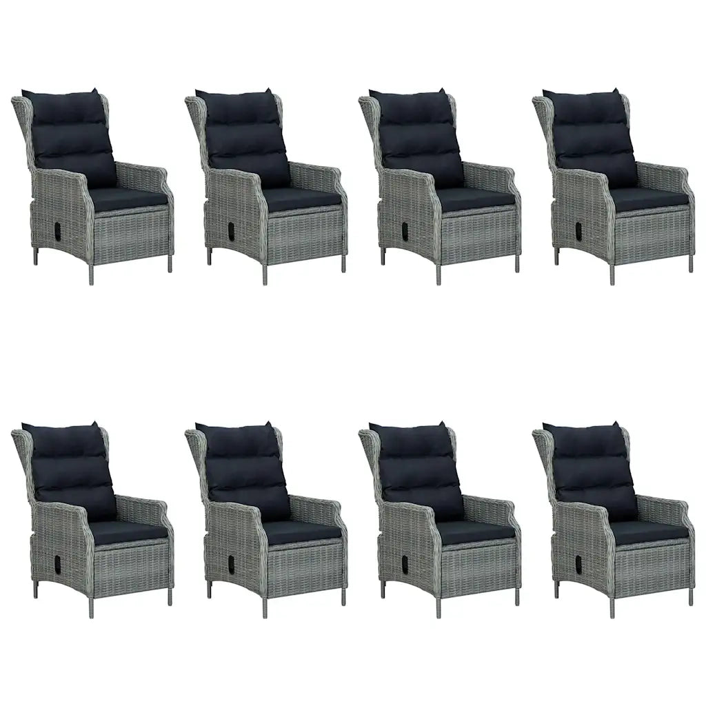 Set da Pranzo da Giardino 9 pz Grigio Chiaro cod mxl 36085