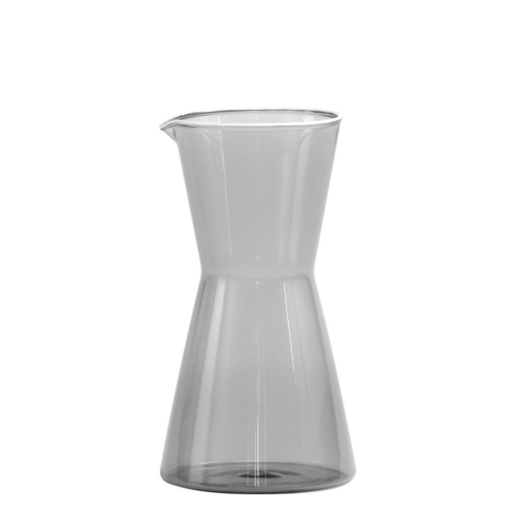 Zafferano Caraffa Classy in Vetro Borosilicato Soffiato a Mano Grigio, Design Geometrico Elegante ed Ergonomico per Servizio Tavola Raffinato