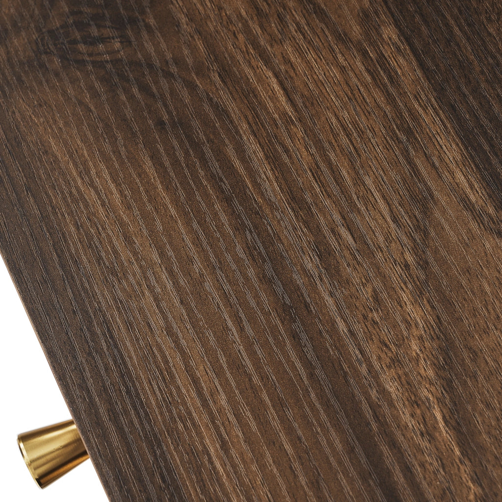 Credenza 120 cm in MDF e truciolare effetto noce con 3 cassetti e ante