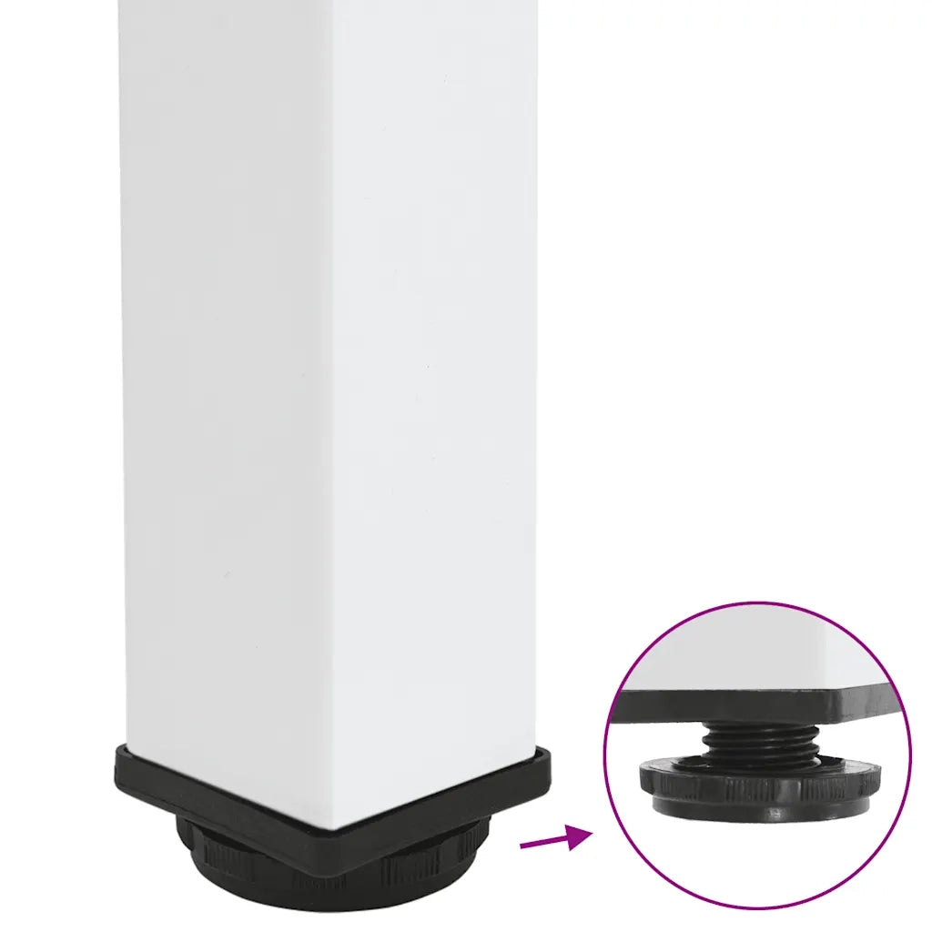 vidaXL Gambe per tavolo da bar 4 pz bianche 90-92 cm in acciaio
