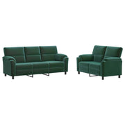 Set di divani 2 pcs Verde Scuro Velluto 3430492