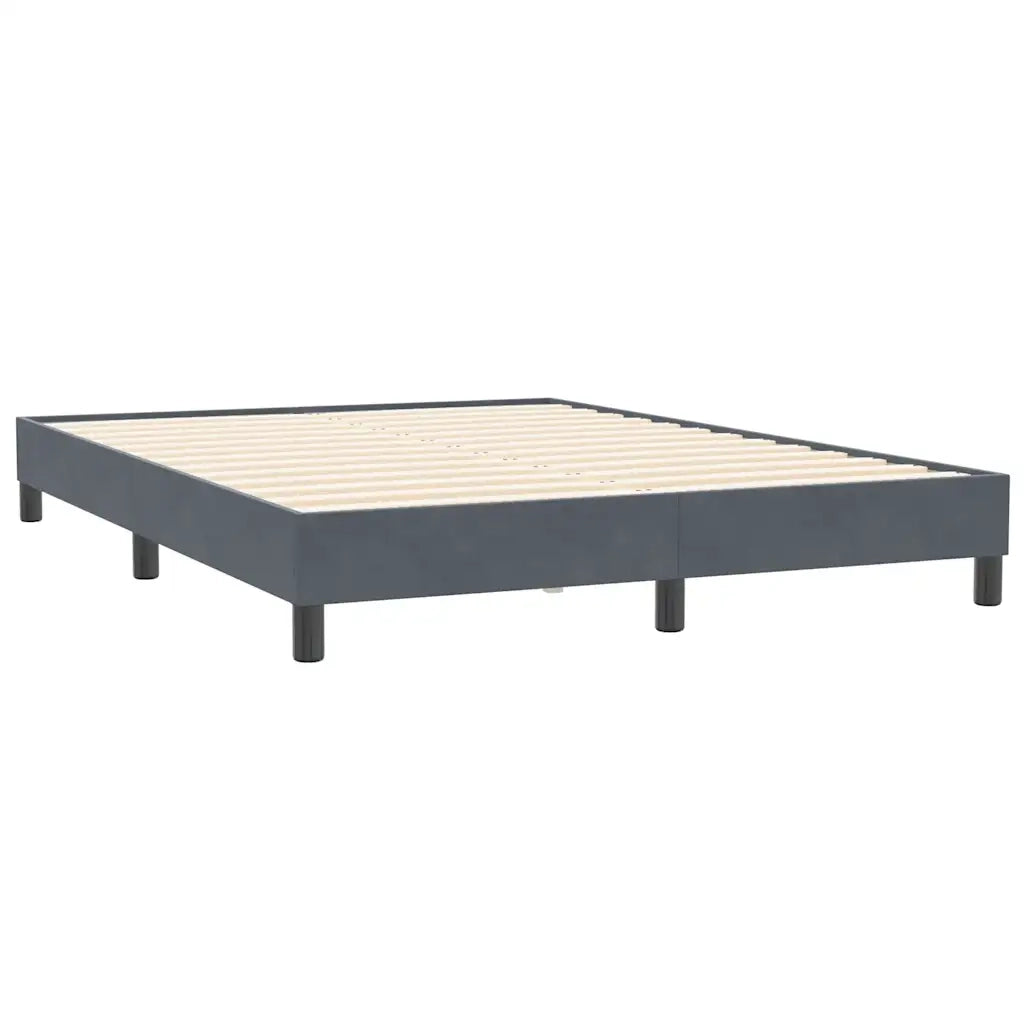 Giroletto senza Materasso Grigio Scuro 140x210 cm Velluto 4101356