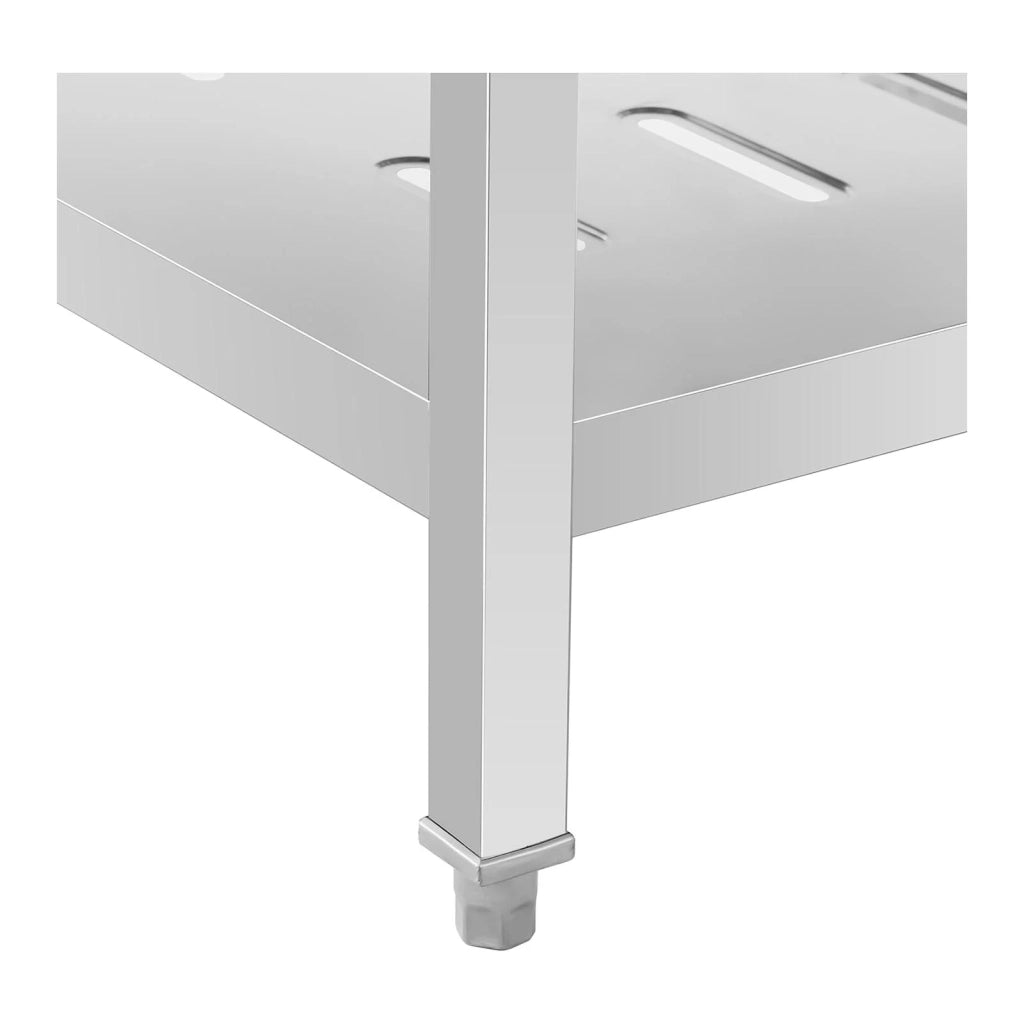 Lavello professionale in acciaio inox lavello professionale (dimensioni: 140 x 70 cm, vasca: 510x520x245 mm, acciaio inox) 14_0005013