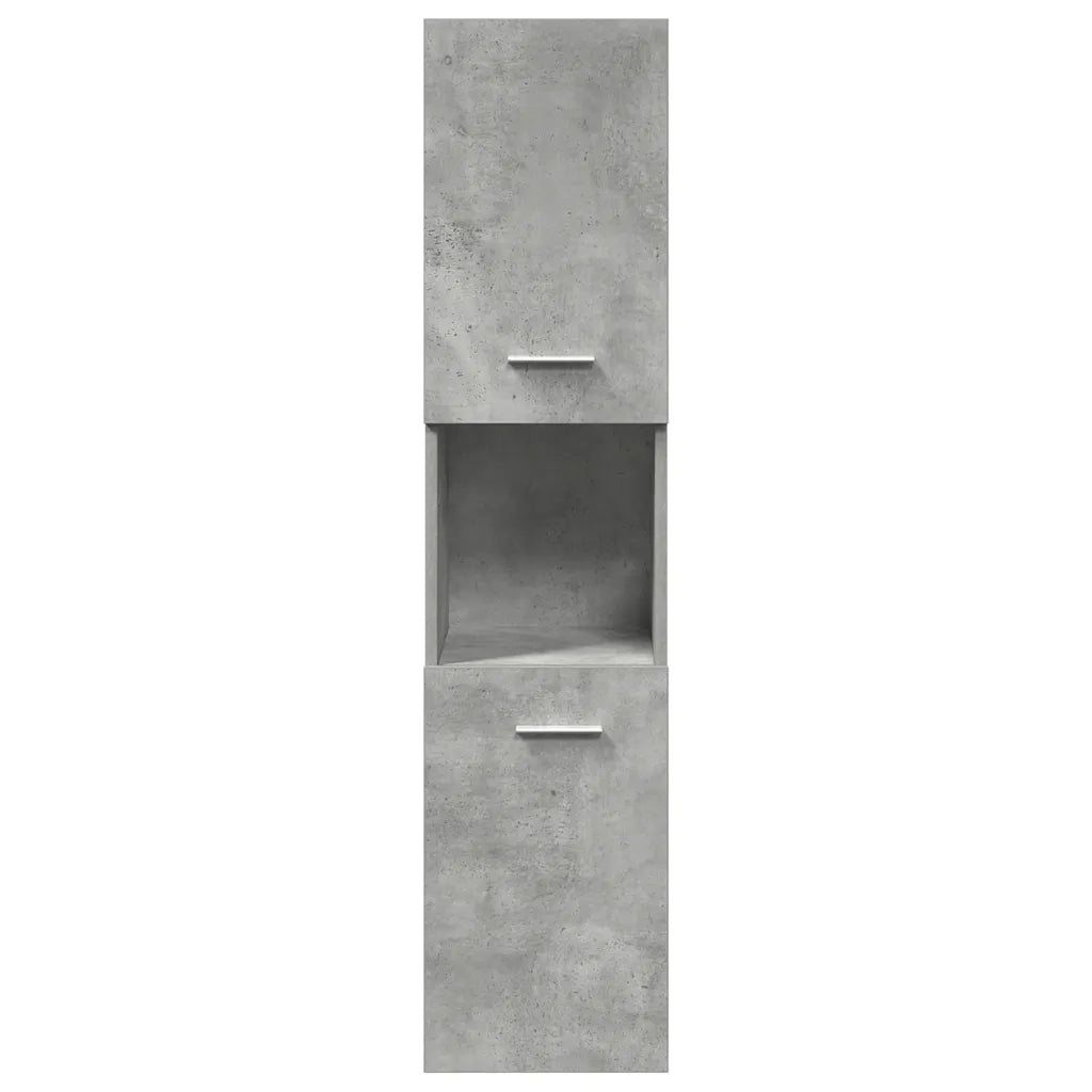 Set Mobili da Bagno 4 pz Grigio Cemento in Legno Multistrato 3324875