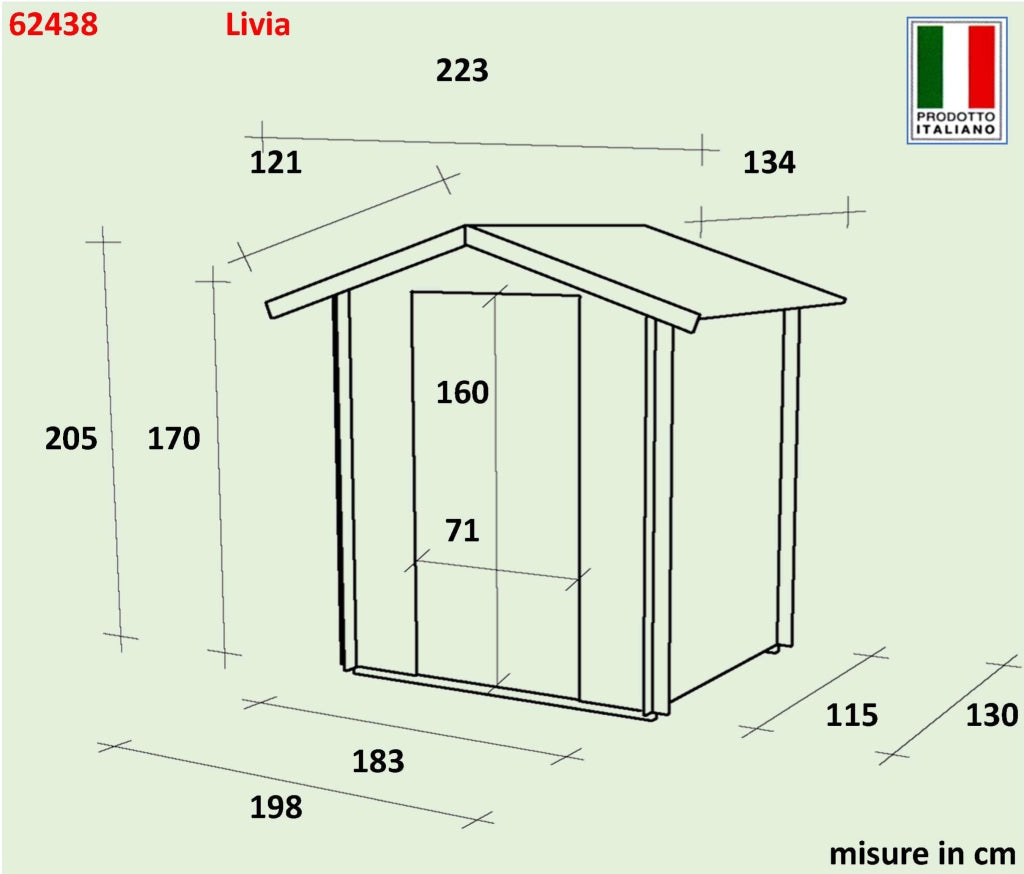 Casetta Bh16 Livia 198X130 Cm Psc+F Pefc