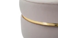 Sgabello Paris Grigio/Gold Cm Ø 35X40,5