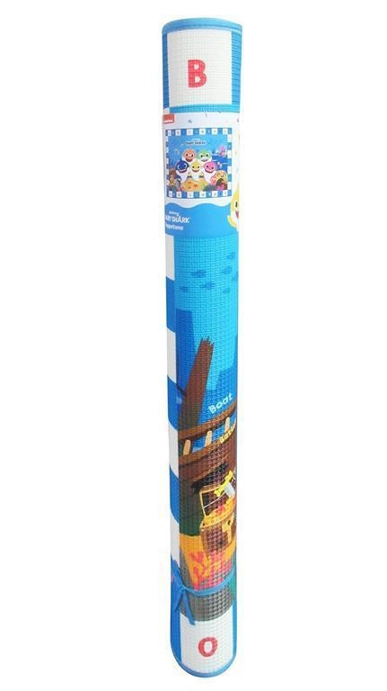 BABY SHARK TAPPETONE CON ALFABETO, NUMERI E NOTE MUSICALI- DIMENSIONI 150X120CM