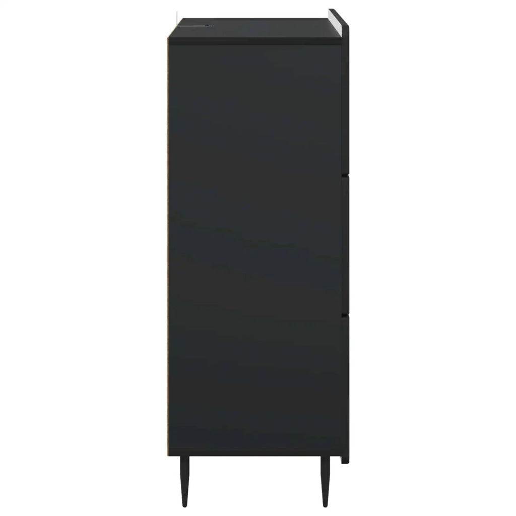 Mobile con Cassetti Nero 66 x 34,5 x 92 cm Legno ingegnerizzato 894376
