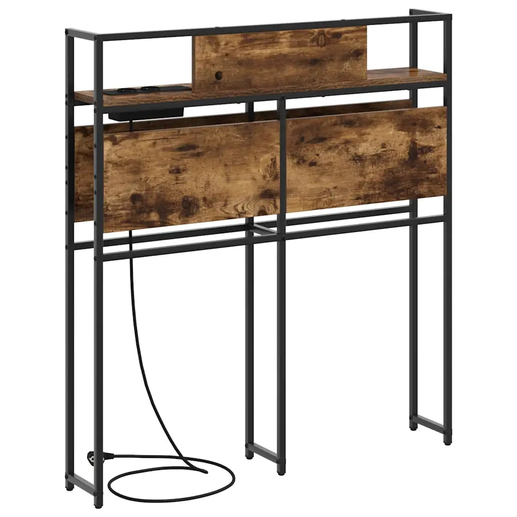 vidaXL Testata contenitore Rovere fumo 75 cm Legno multistrato
