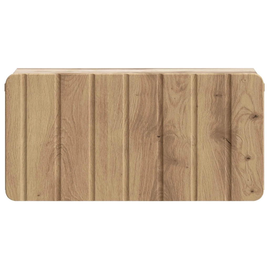 Mobiletto da notte a muro Rovere Artigianale 49 x 34,5 x 24 cm 898293