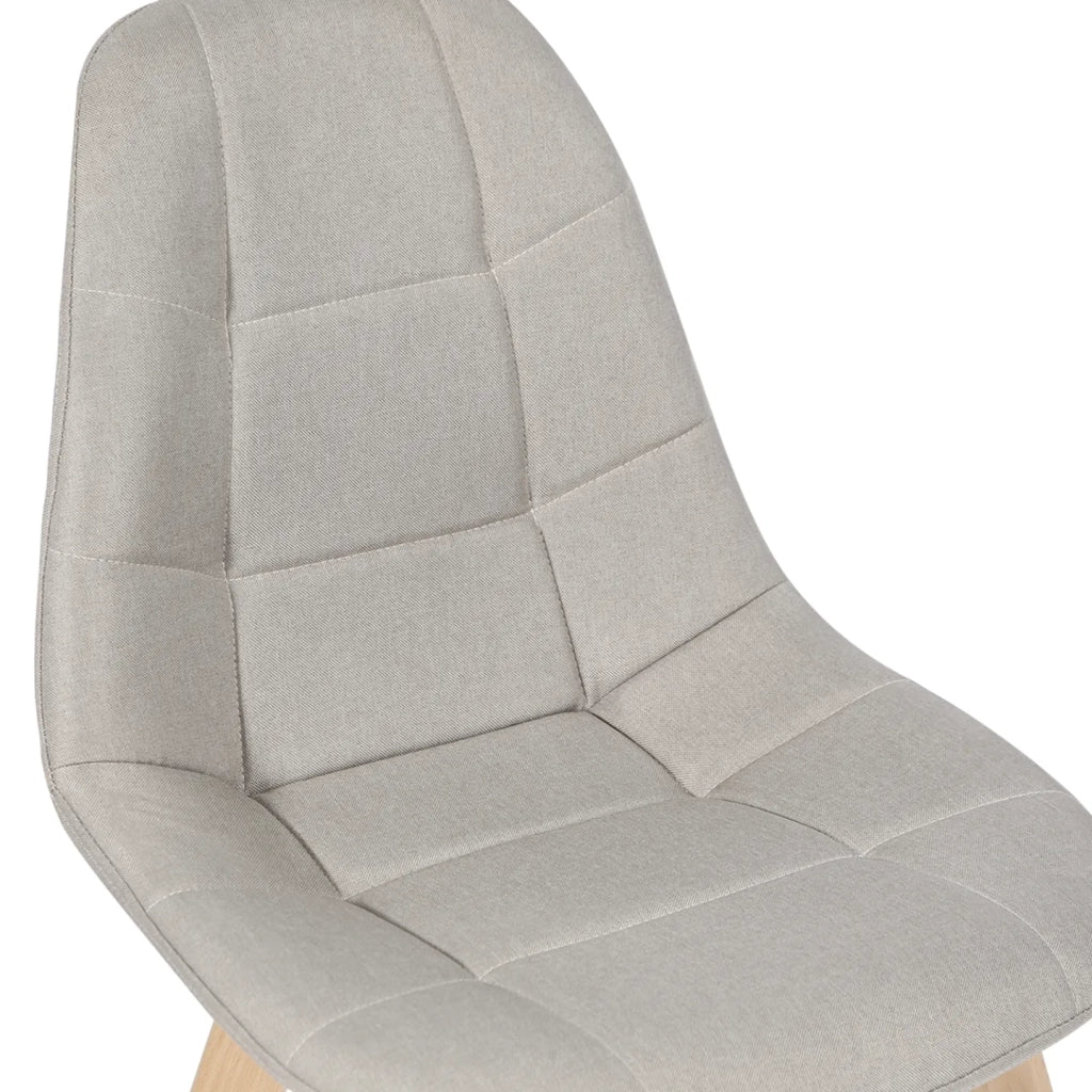 IDMarket - Set di 4 sedie da pranzo in tessuto beige GABY