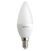 Trade Shop - Lampadina Led Oliva Opaco Attacco E14 3 Watt Luce Fredda 6500k Alta Qualità 00517 -