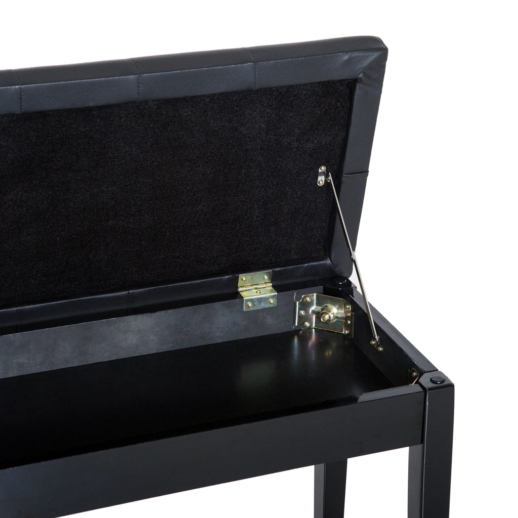 PANCA Pianoforte stile tradizionale 80x39x16 cm Legno Nero