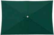 Parasole sostitutivo per 10ft x 6,5ft 6-ribs, protezione UV per piscina, giardino, cortile esterno (solo ombrello) - Verde scuro - 2*3m