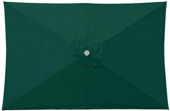 Parasole sostitutivo per 10ft x 6,5ft 6-ribs, protezione UV per piscina, giardino, cortile esterno (solo ombrello) - Verde scuro - 2*3m