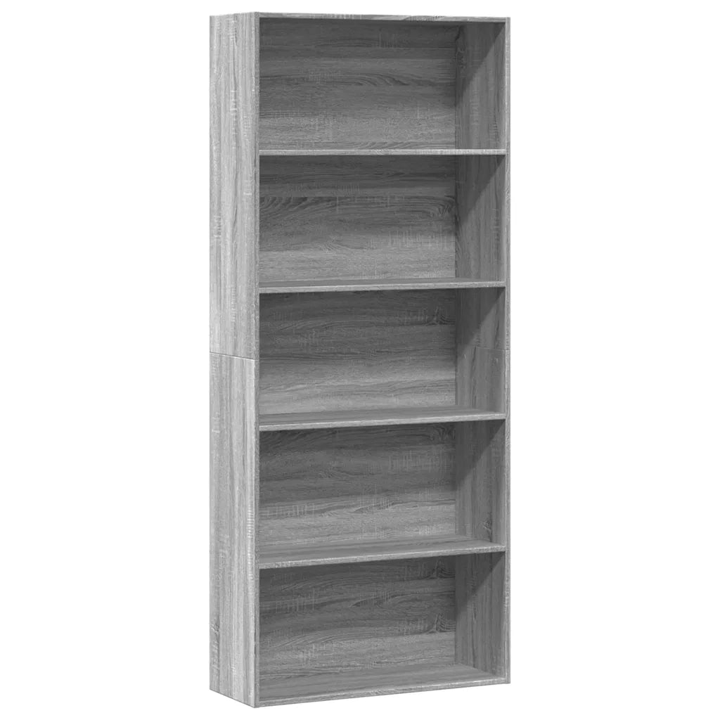 Libreria Grigio Sonoma 80x30x189 cm in Legno Multistrato 3314674