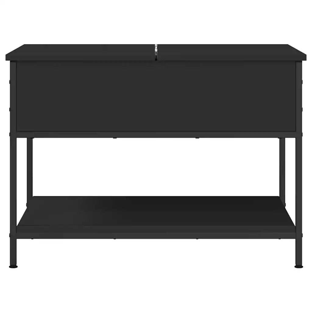 Tavolino da salotto | Tavolino da caff¨¨ | Tavolino da Soggiorno Nero 70x50x50cm Legno Multistrato Metallo