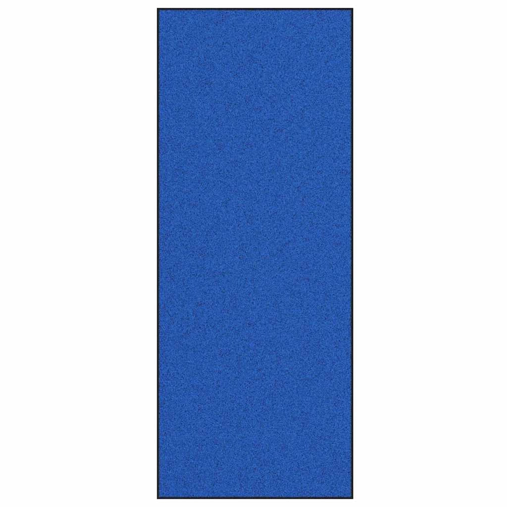 Zerbino d'ingresso moderno rettangolare 120 x 300 cm antiscivolo per interni/esterni in poliammide blu 02_0057940