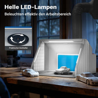 Cabina di aspirazione per verniciatura 9m³/min con LED, manopola e doppia ventola Regolabile
