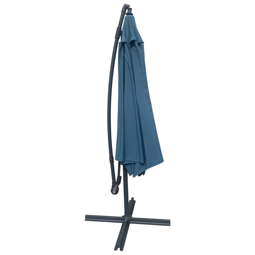 OAHUOmbrellone rotondo diametro 3,50m blu grigio + copertura