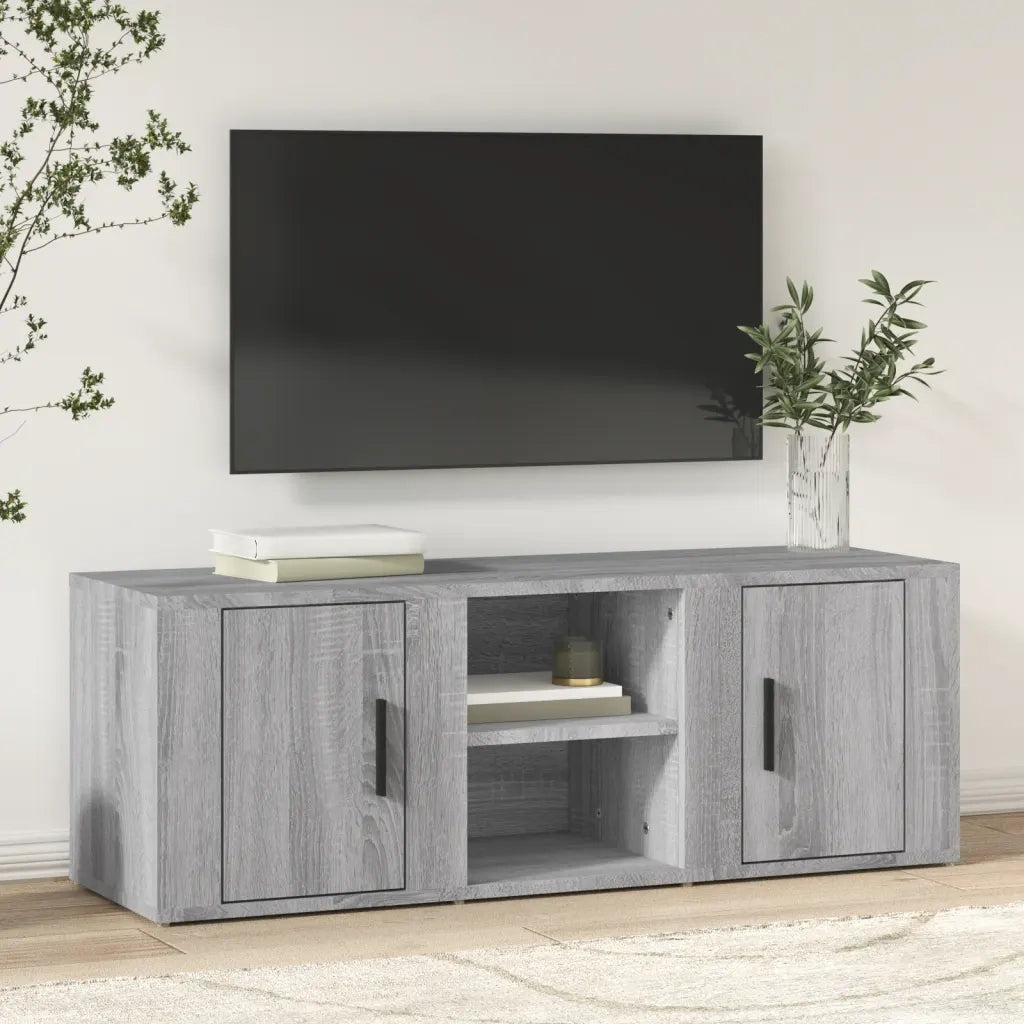 Mobile TV Grigio Sonoma 100x31,5x35 cm in Legno Multistrato