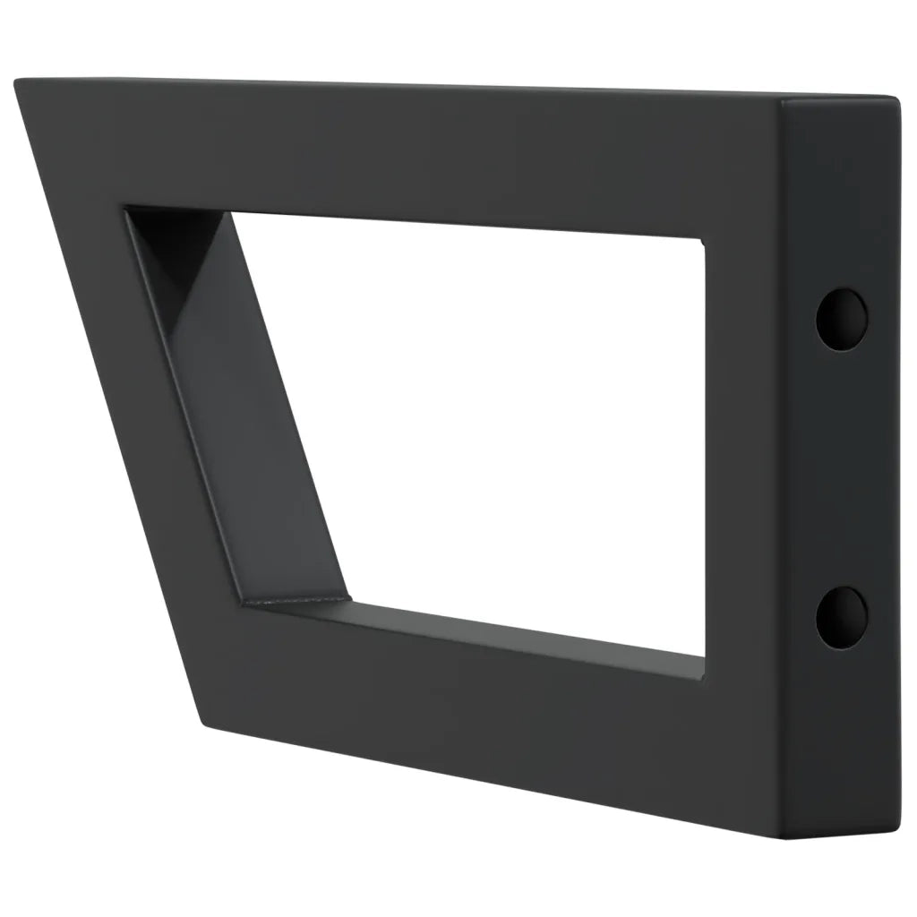 Reggimensole per Lavabo 2 pz Nere Trapezio in Acciaio