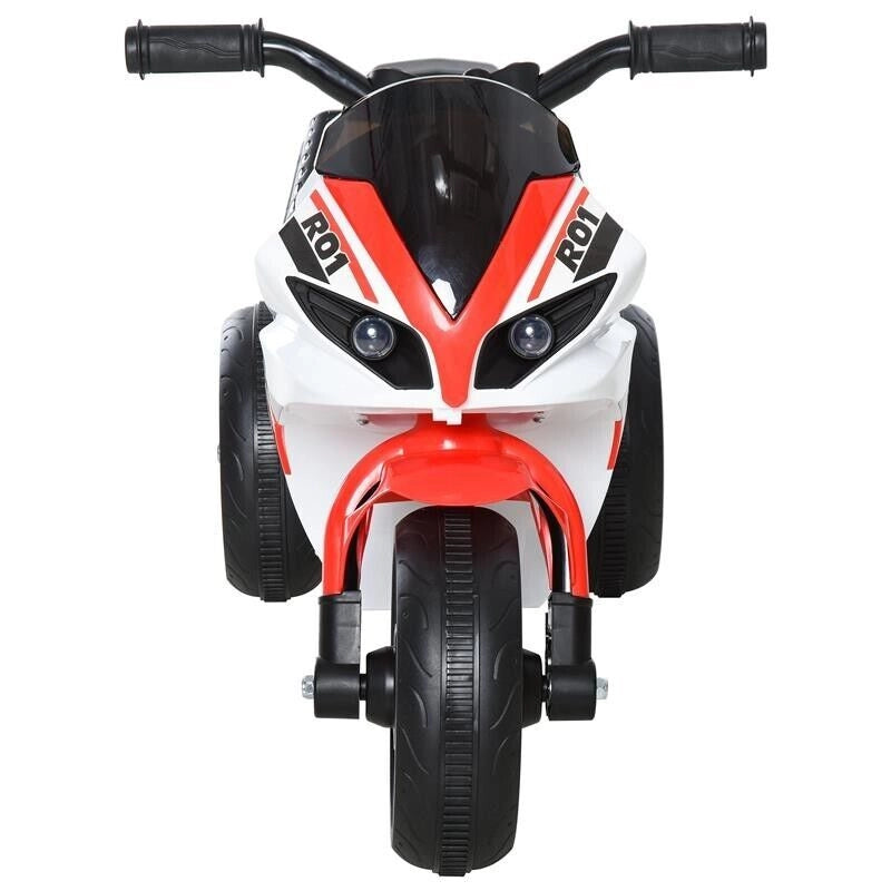 TRICICLO MOTO ELETTRICA GIOCATTOLO PER BAMBIN CON MUSICA E FARI BIANCO E ROSSO