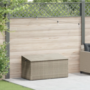 Baule da Giardino Grigio Chiaro 110x50x58 cm in Polyrattan 4104073