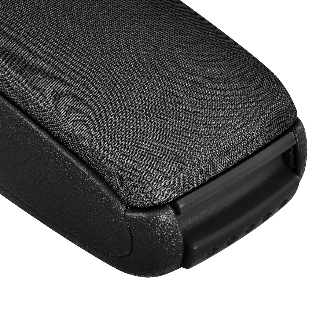[pro.tec] Bracciolo centrale - Poggiabraccio con vano portaoggetti - imbottito - in tessuto - nero - VW Polo 9N / 9N2 / 9N3