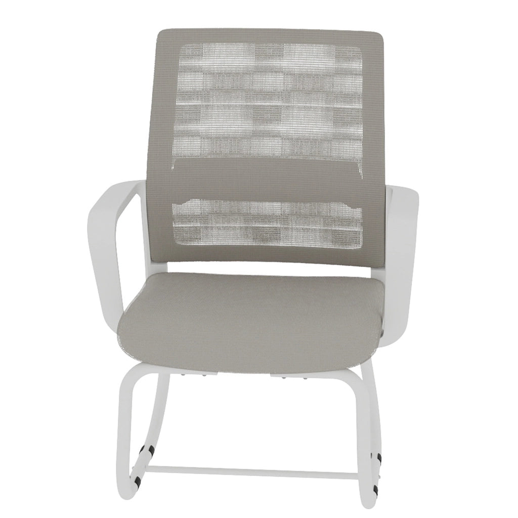 SEDIA da ufficio in metallo e rete 52,0x22,0x56,0 cm Grigio/Bianco