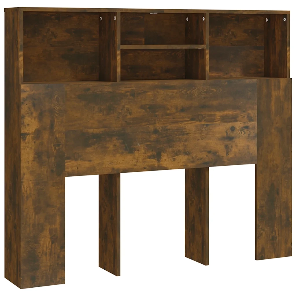 Testiera con Scomparti-Testata del letto Rovere Fumo 120x19x103,5 cm