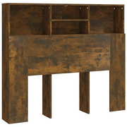 Testiera con Scomparti-Testata del letto Rovere Fumo 120x19x103,5 cm
