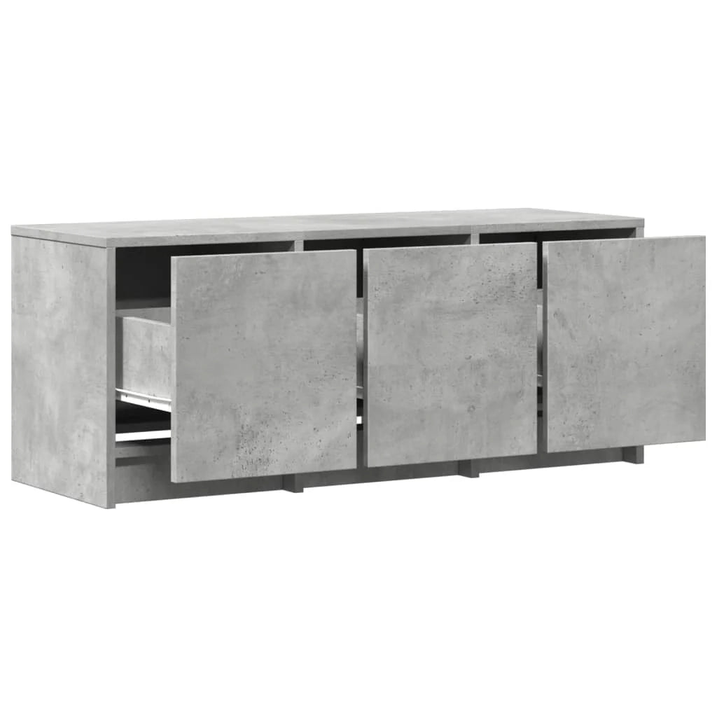 Mobile TV multimediale mensola TV credenza mobile TV per sala da pranzo soggiorno camera da letto con illuminazione a LED 97 x 34 x 40 cm legno ingegnerizzato grigio 02_0026458