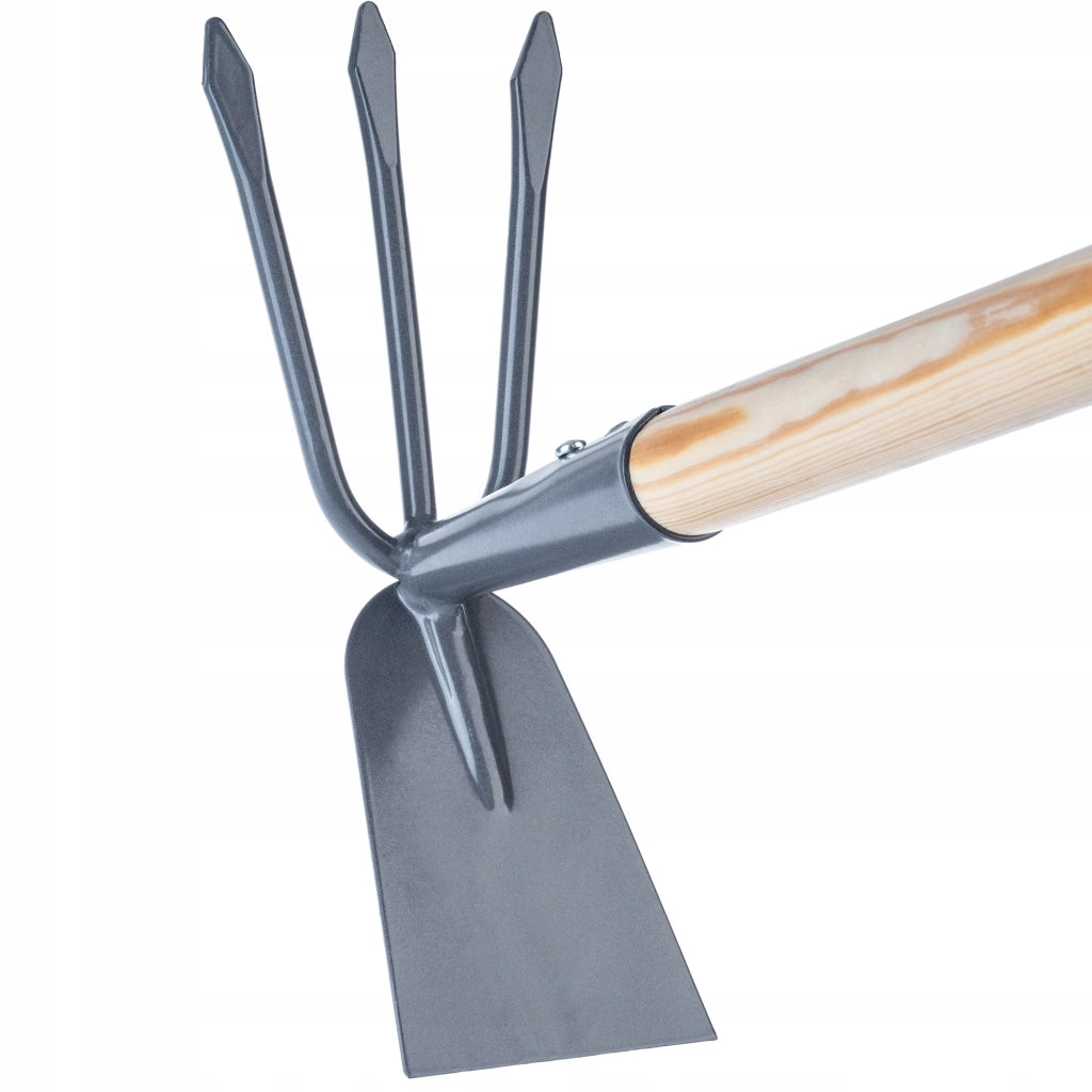 Zappa da giardino KADAX per scavare con forca da 8 cm e gancio da 133 cm