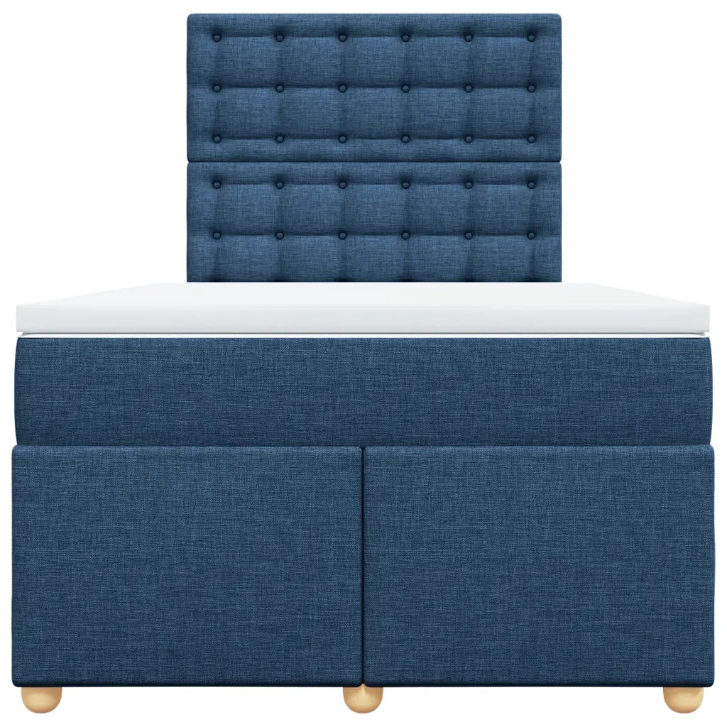 Giroletto a Molle con Materasso Blu 120x200 cm in Tessuto